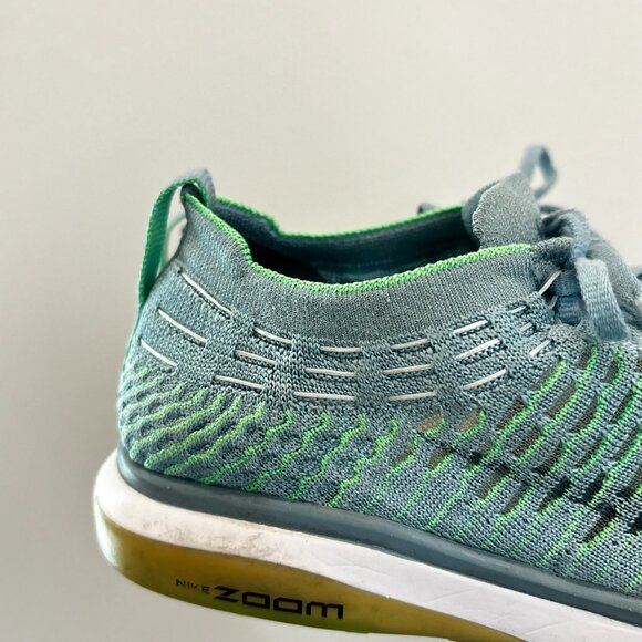 Nike Air Zoom Fearless Flyknit Mica Blue Green sneakers Shoes athletic Size 8 - Picture 2 of 14